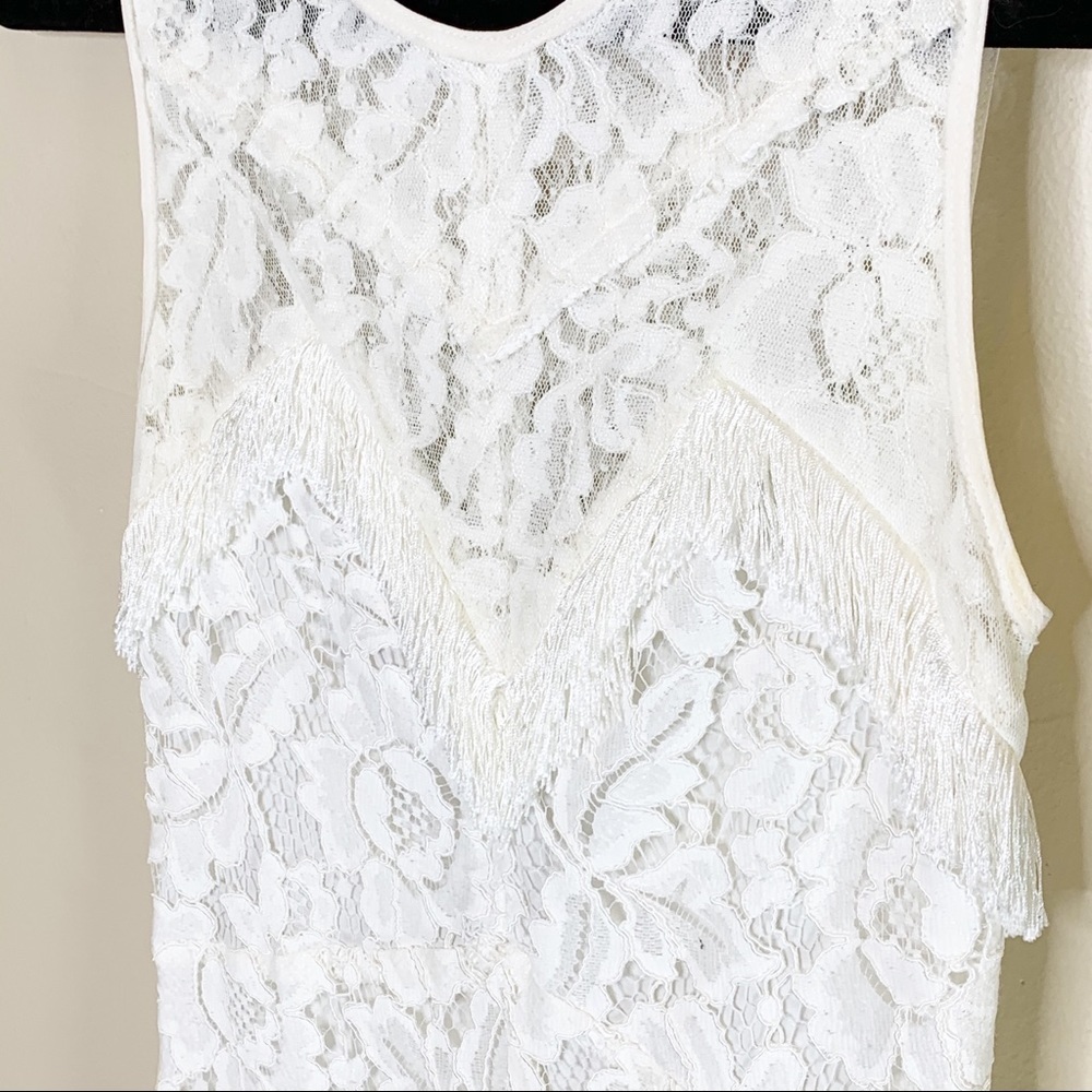 Sandro‎ Paris Riva Fringe Trim Lace Mini Dress - Picture 4 of 9